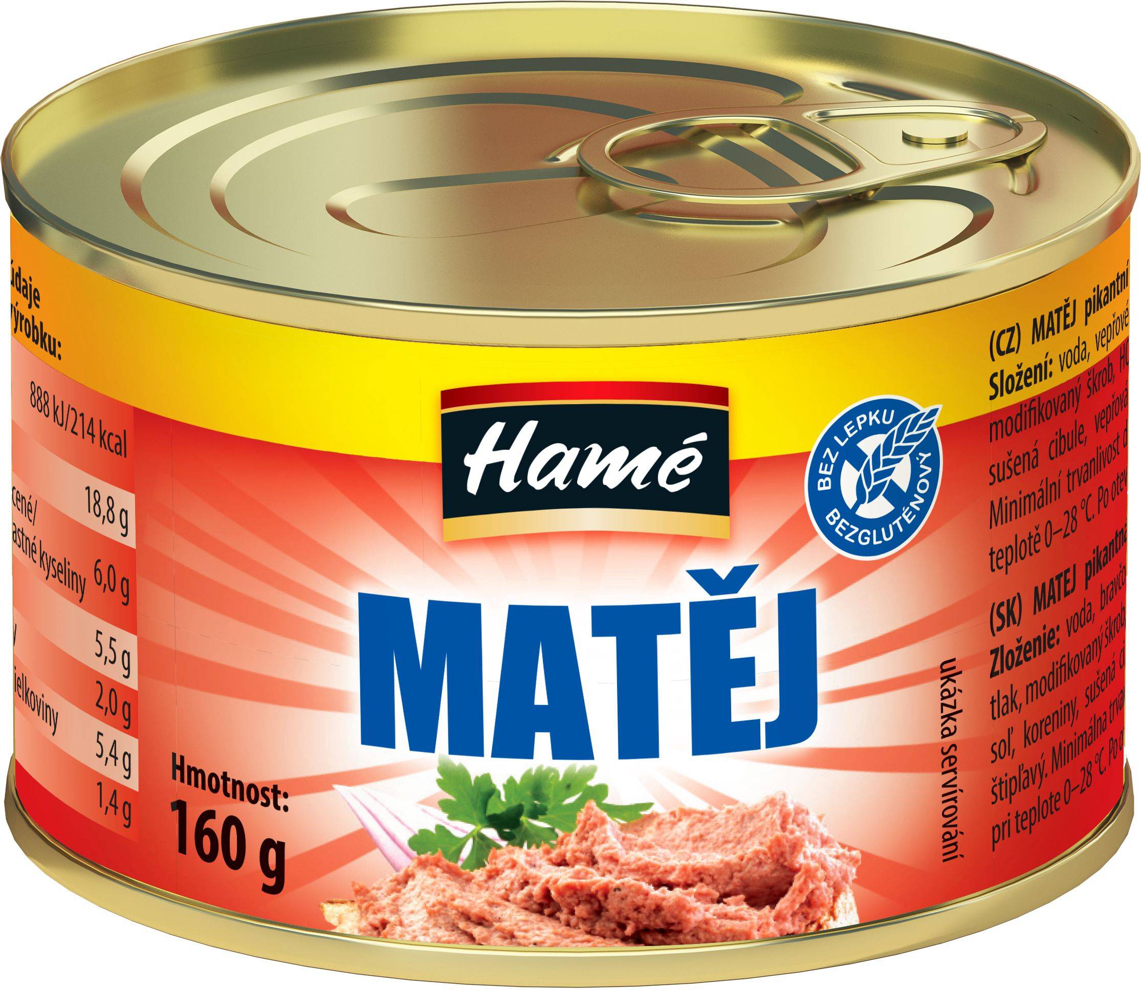 Hamé Matěj pikantní pomazánka na topinky 160g