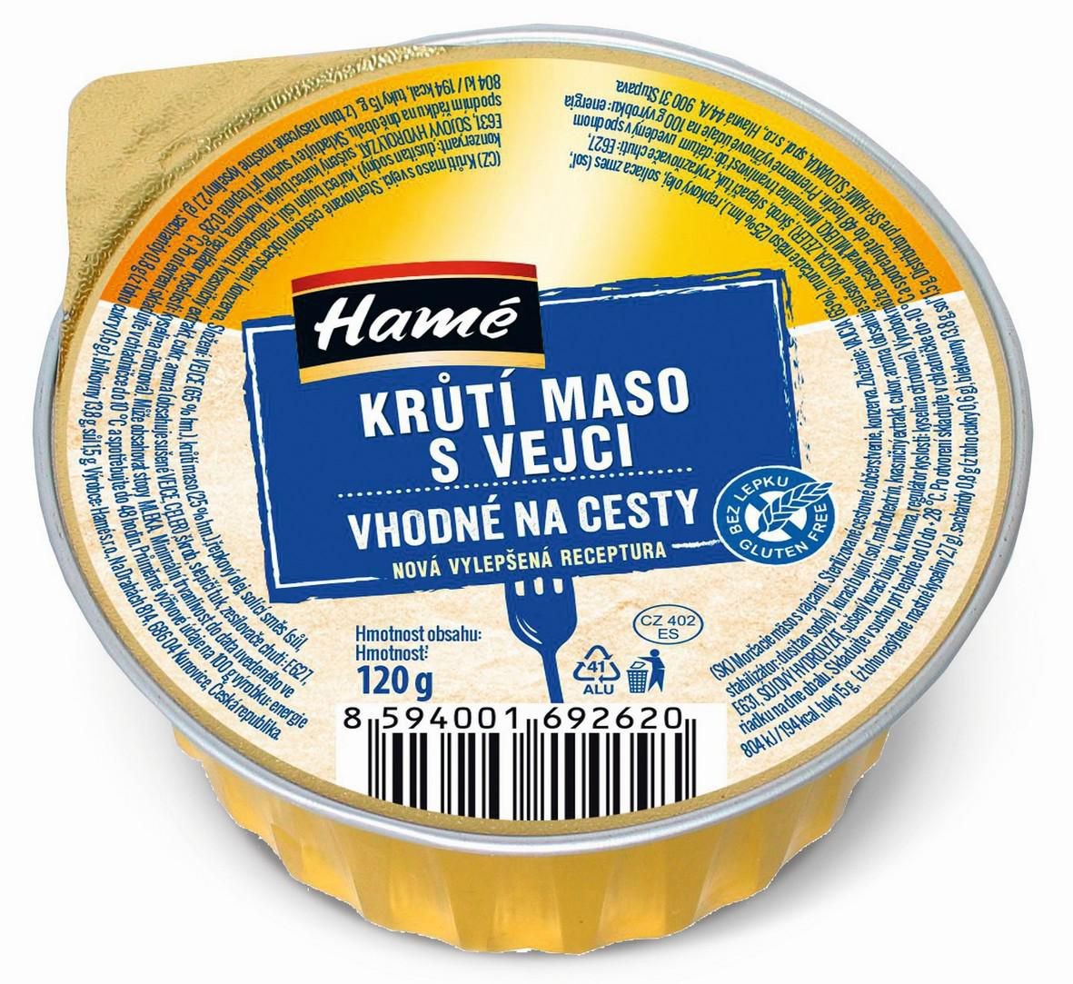 Hamé Krůtí maso s vejci 120g