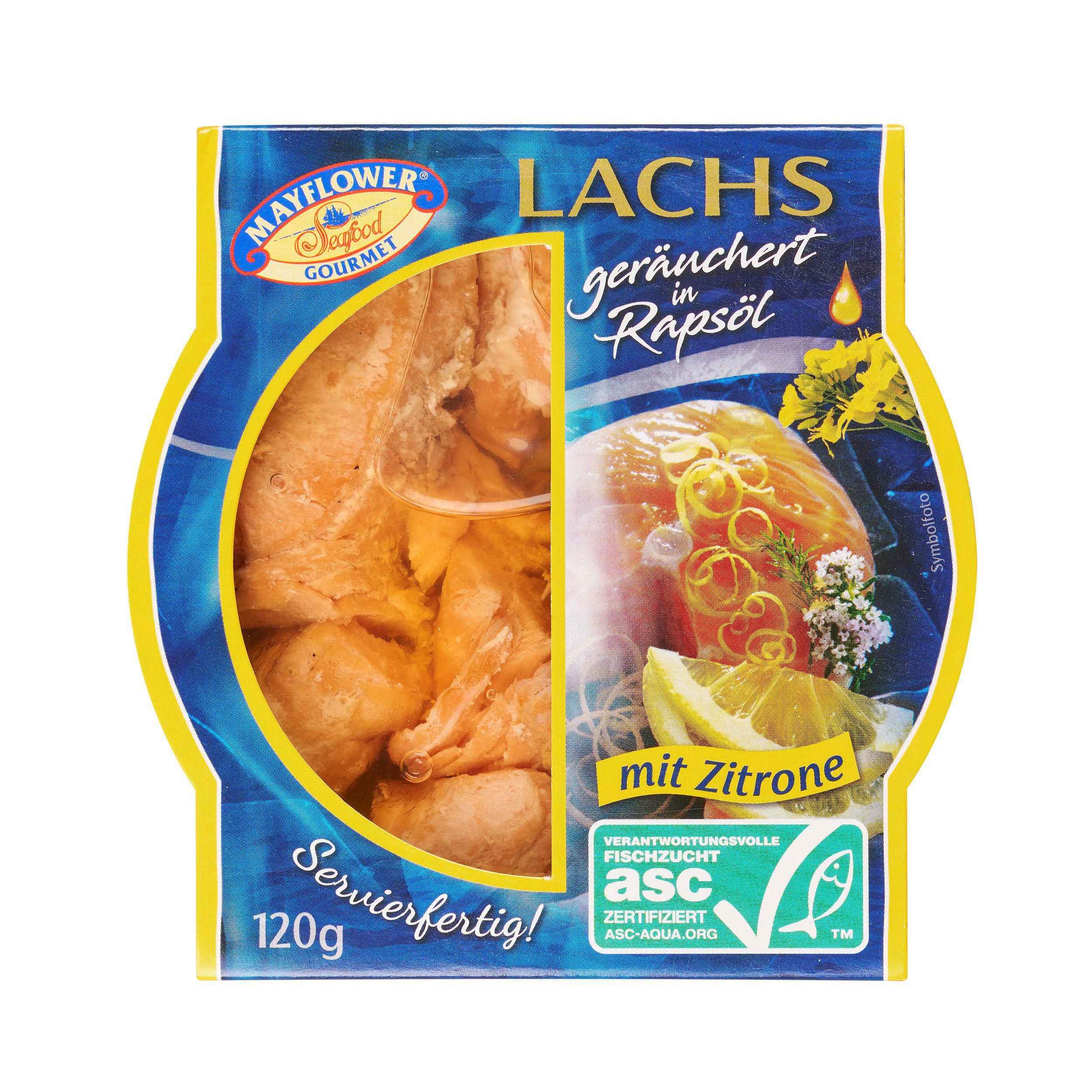 May Flower Uzený losos s citrónem v oleji 120g