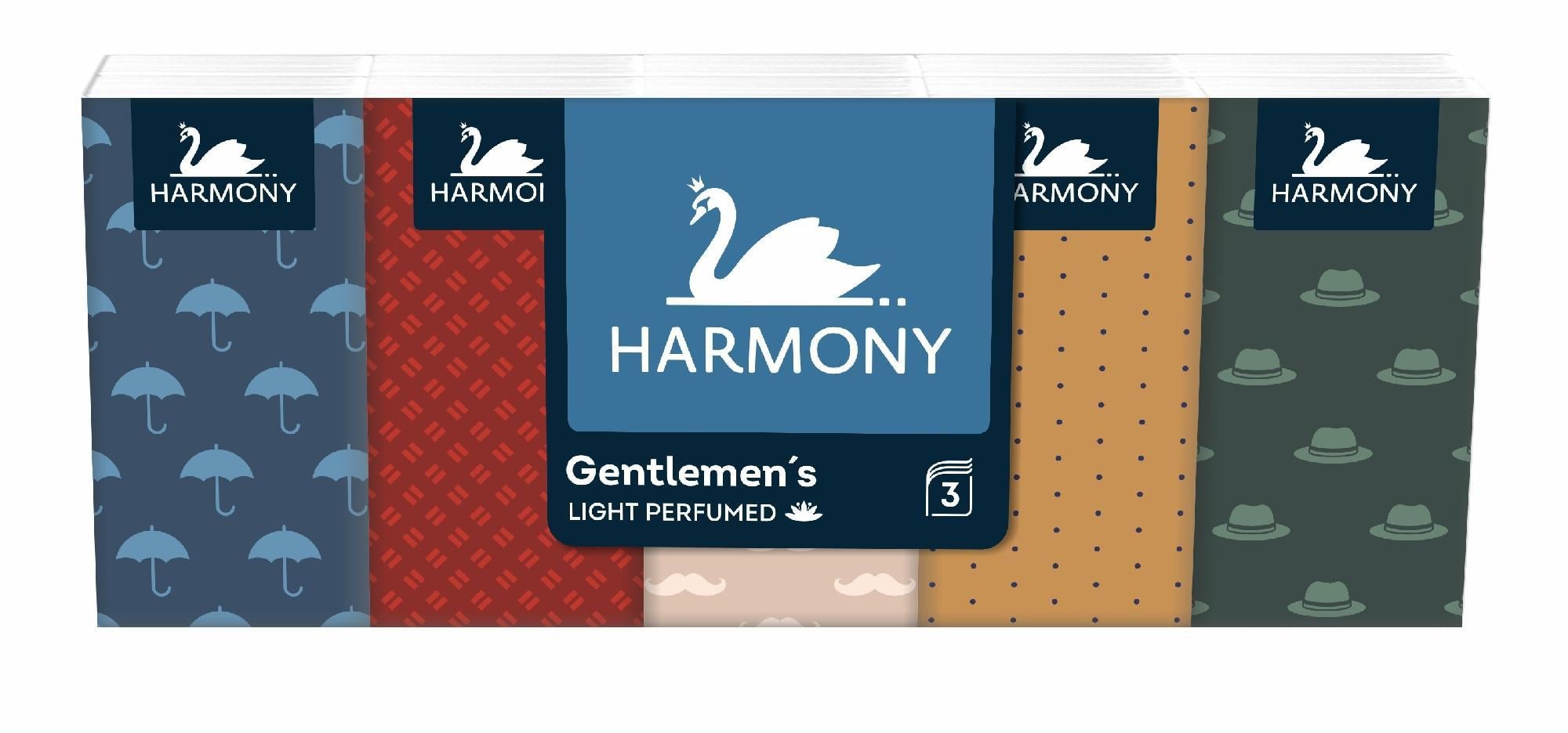 Harmony Gentlemans papírové kapesníky 3vrstvé