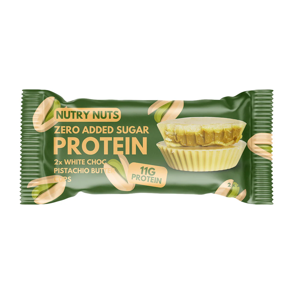 Nutry Nuts Proteinové košíčky Bílá čokoláda s pistáciovým krémem 2x21g
