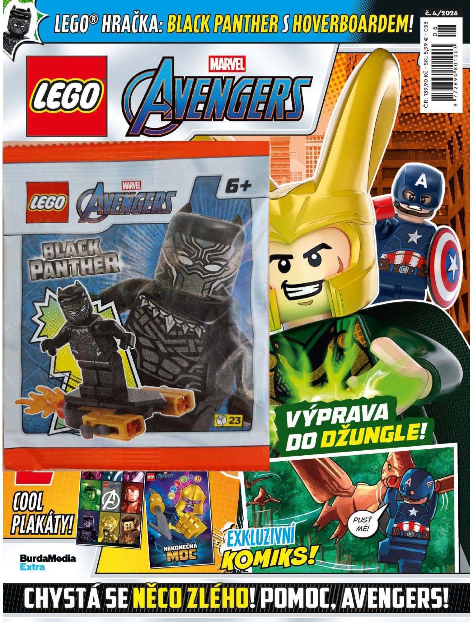 LEGO MARVEL č. 4/26 + hračka Black Panther
