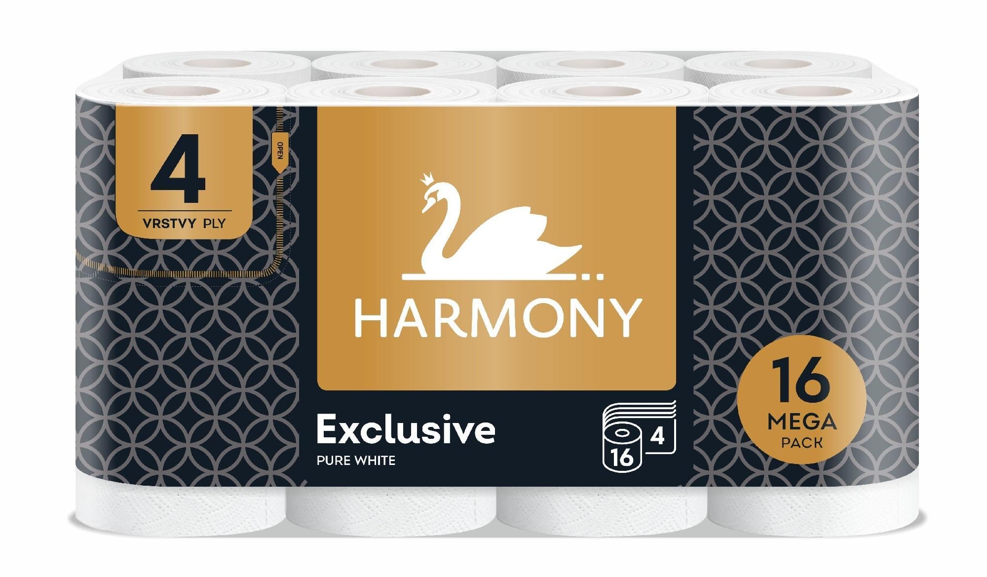 Harmony Exclusive Pure White toaletní papír 4vrstvý