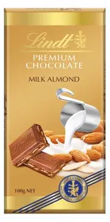 Lindt Čokoláda Gold Tablet Premium Mléčná s celými mandlemi