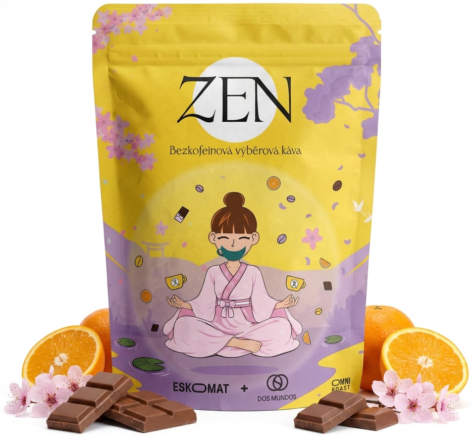 Dos Mundos & Eskomat Zen filtr/espresso zrnková káva bez kofeinu