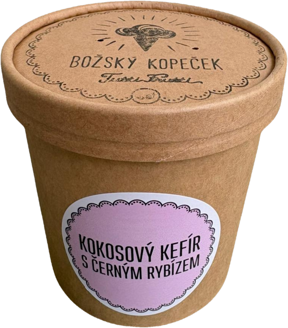 Božský kopeček Kokosový kefír s černým rybízem