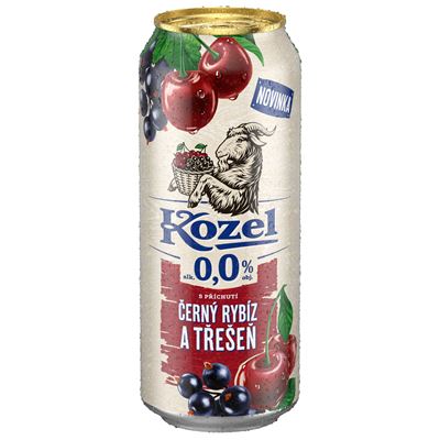 VELKOPOPOVICKÝ Kozel Pivo nealkoholické černý rybíz třešeň 4 x 500 ml plech multipack