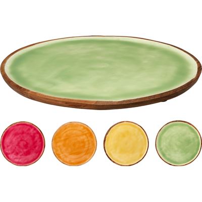 Koopman Talíř mango 30 cm barevný 4ASS 1 ks