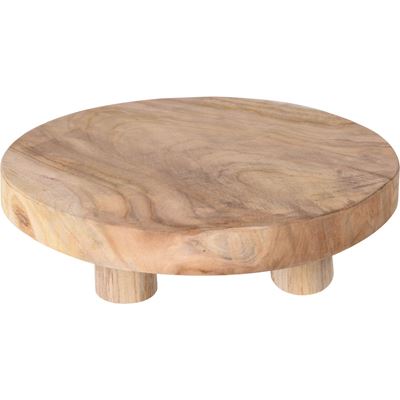 Koopman Podnos s nožičkami 30 cm Teak 1 ks