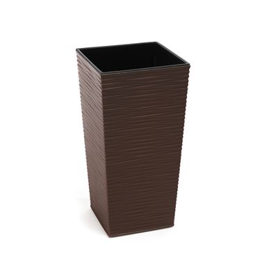 NOHEL-GARDEN Obal na květník FINEZIA proutí 40 x 40 x 75 cm plastový hnědý/tmavý 1 ks