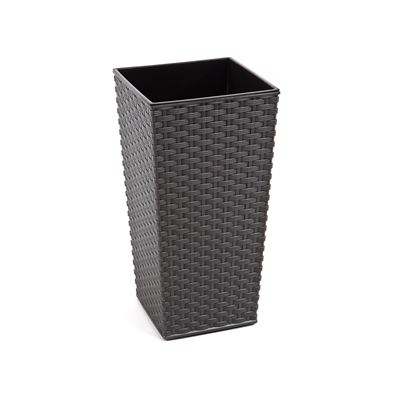 NOHEL-GARDEN Obal na květník FINEZIA RATTAN 40 x 40 x 75 cm plastový hnědý/antracit 1 ks