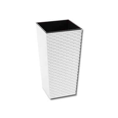 NOHEL-GARDEN Obal na květník FINEZIA RATTAN 40 x 40 x 75 cm plastový hnědý/bílý 1 ks