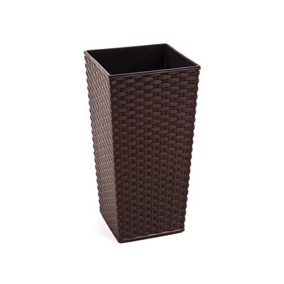 NOHEL-GARDEN Obal na květník FINEZIA RATTAN 40 x 40 x 75 cm plastový hnědý/tmavý 1 ks