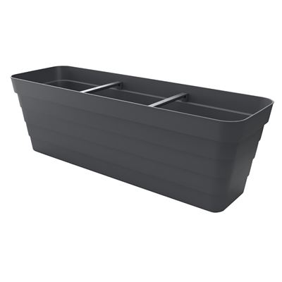 NOHEL-GARDEN Truhlík samozavlažovací WOOD 60 x 20 x 19 cm antracit 1 ks