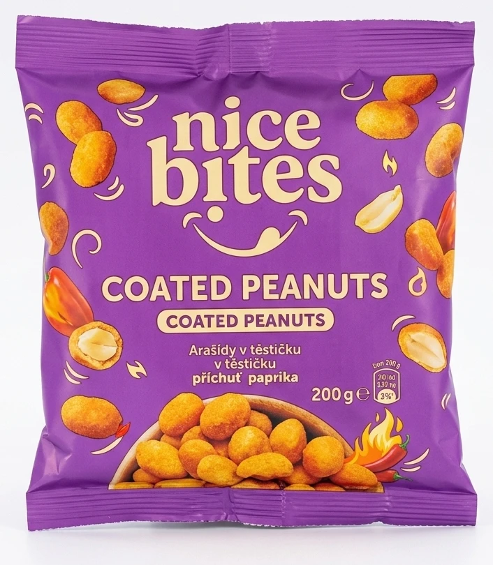 Nice Bites Arašídy v těstičku příchuť paprika