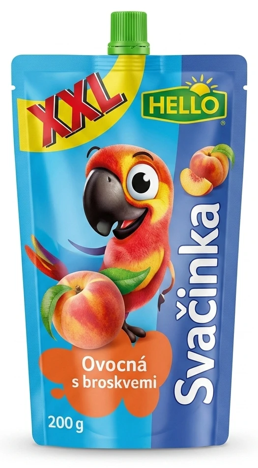 Ovocná svačinka Hello XXL s broskvemi