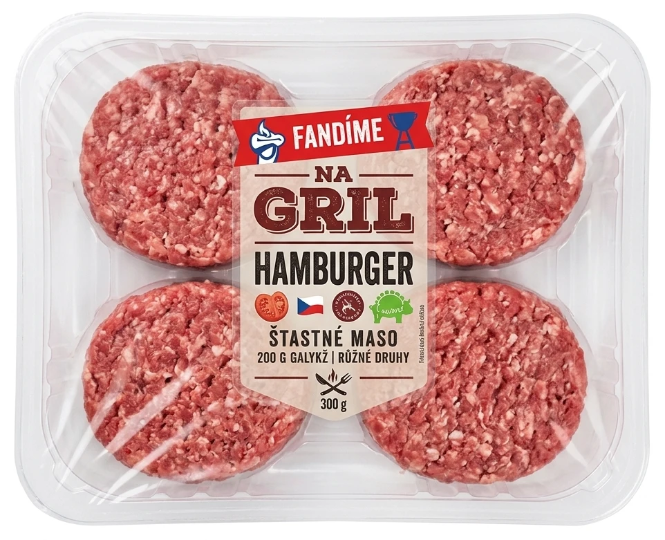 Hovězí hamburger na gril