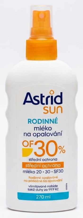Rodinné mléko na opalování OF30 Astrid Sun