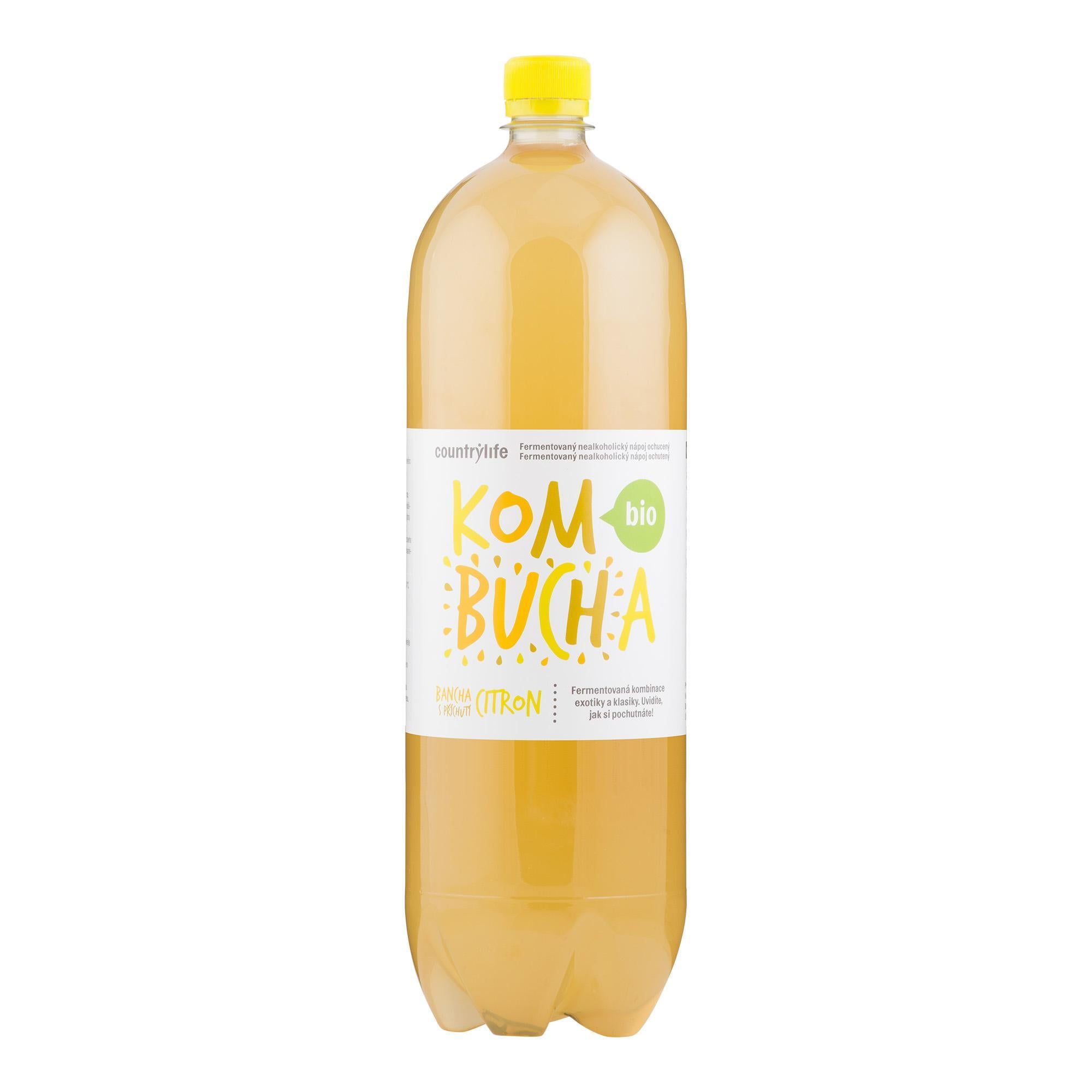 Country Life BIO Kombucha bancha s příchutí citron