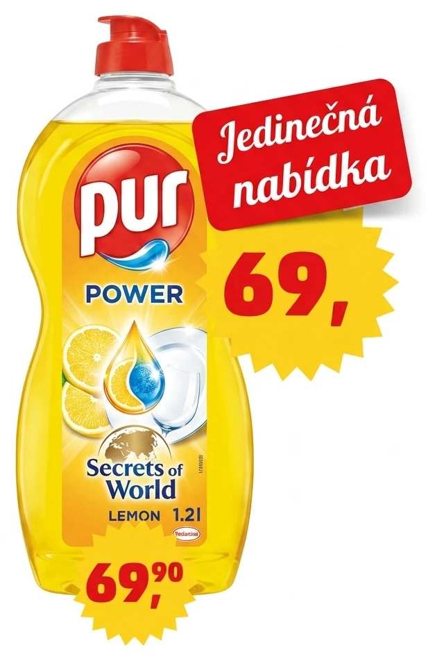 Pur Power na nádobí různé druhy
