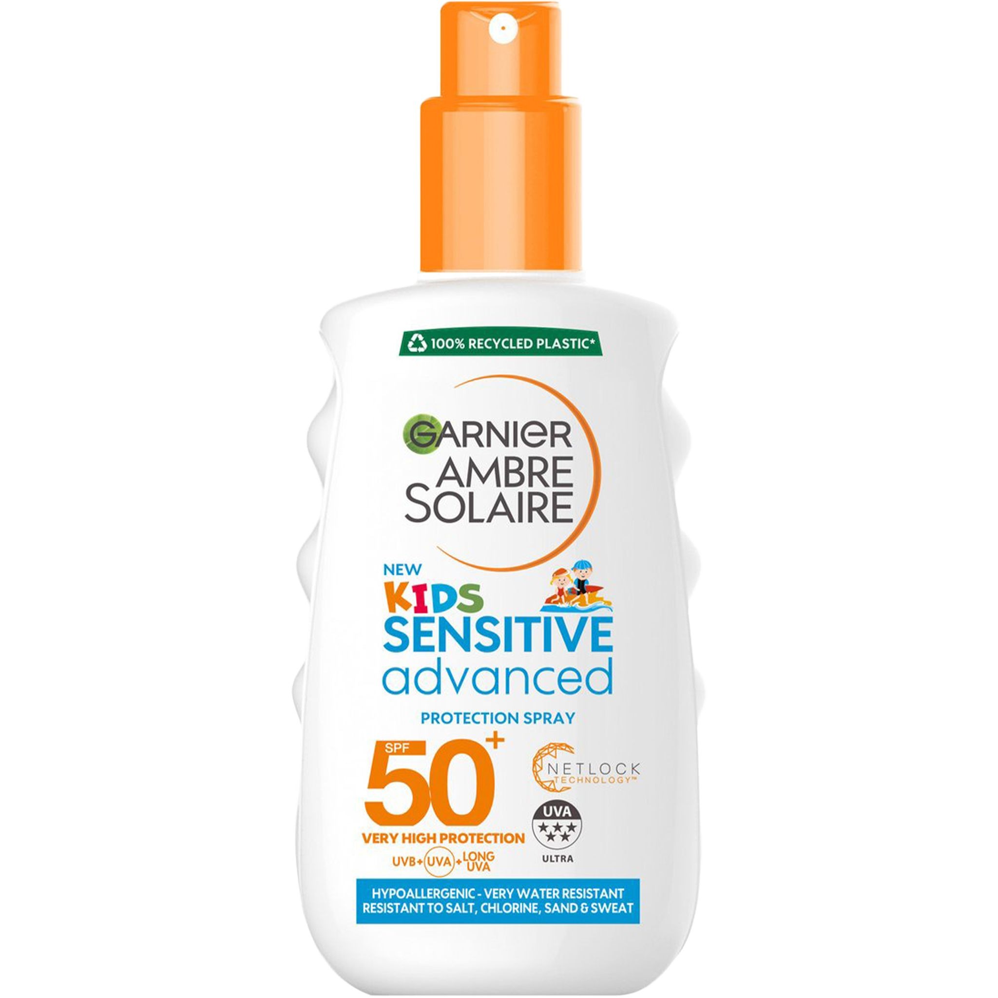 Garnier Ambre Solaire sprej proti UV, SPF50+ pro citlivou dětskou pokožku