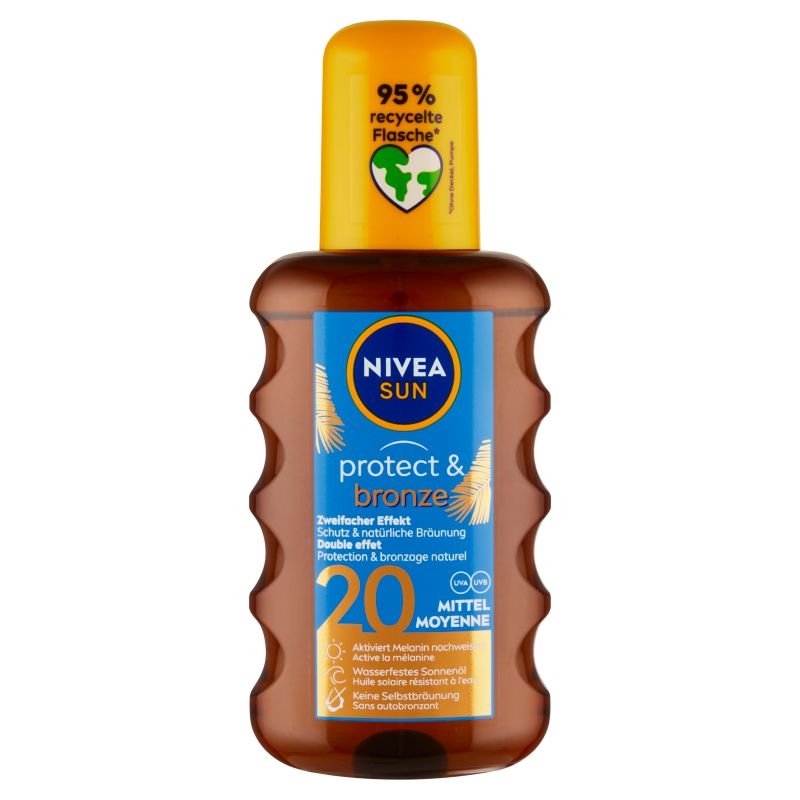 Nivea Sun Olej na opalování sprej Protect&Bronze OF20 200 ml