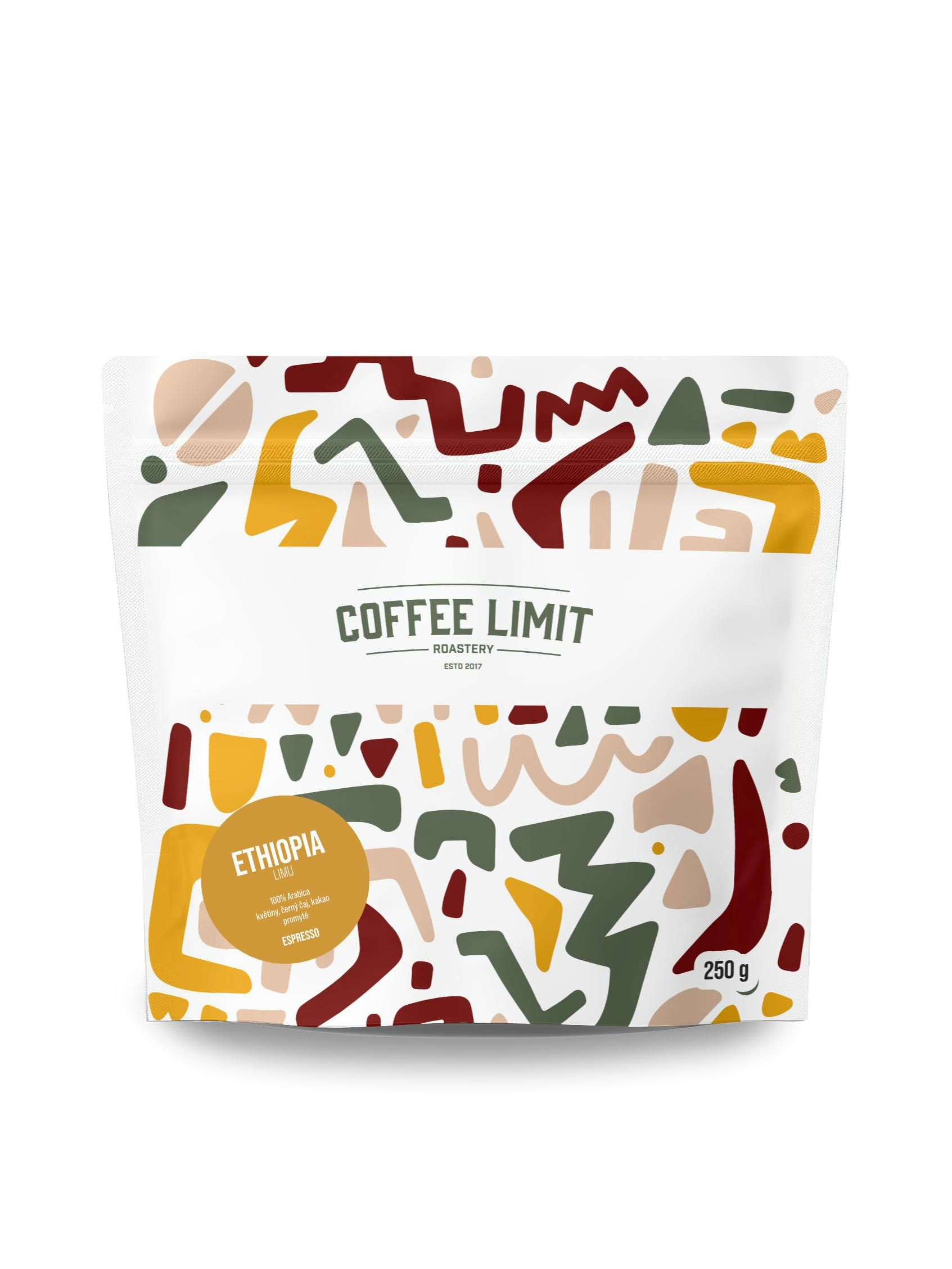 Coffee Limit Ethiopie  Limu Zrnková káva 250g