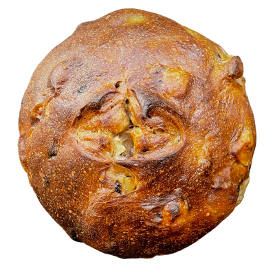 Krusta Chléb fran.se švestkami a jablky, fermentovaný