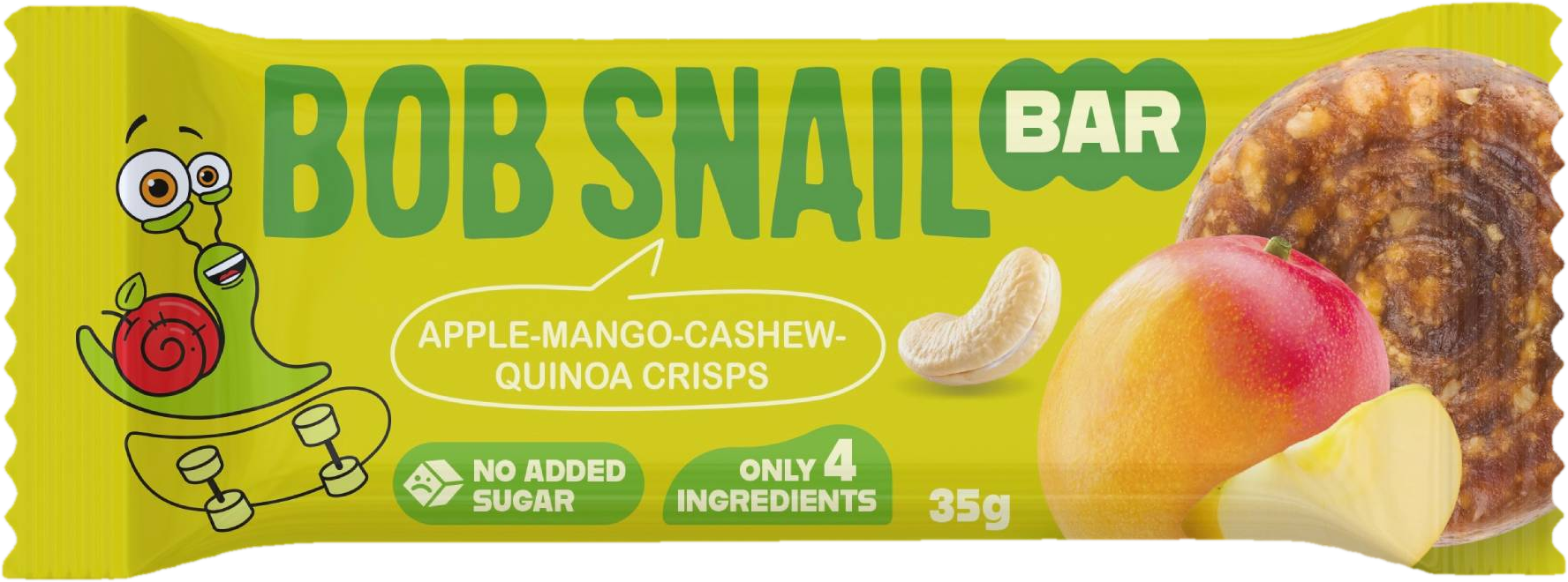 Šnek Bob Ovocná tyčinka jablko, mango s kešu a quinoou