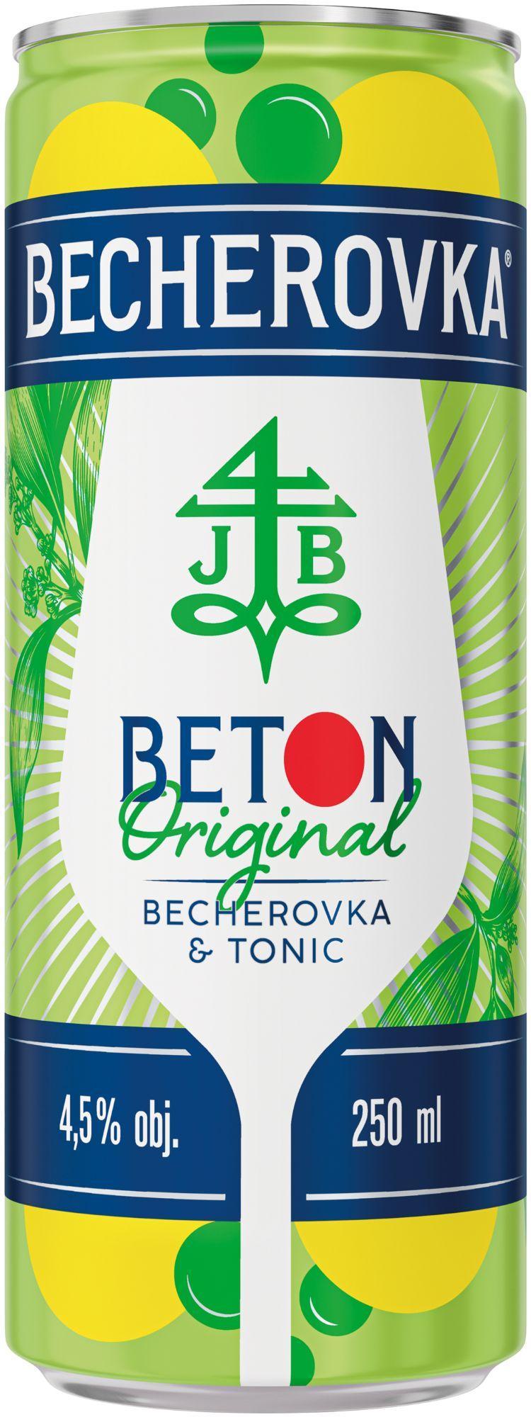 Becherovka Beton Original & Tonic 4,5% – plech
