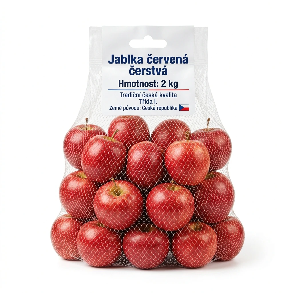 Jablka červená čerstvá 2 kg taška