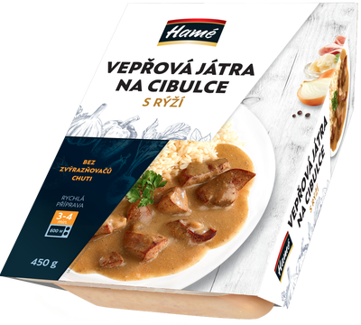 Hamé Vepřová játra s rýží