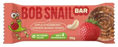 Šnek Bob Bar jablko, jahoda, kešu, quinoa chips