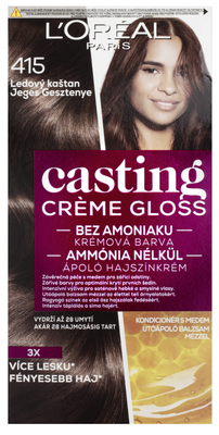 L´Oréal Paris Casting Creme Gloss semipermanentní barva na vlasy, odstín 415 ledový kaštan