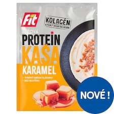 Fit Sypká směs z obilovin pro přípravu rýžové kaše s kolagenem, proteinem a kousky karamelu 50g