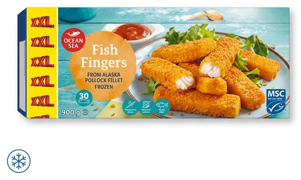 Ocean Sea Rybí prsty z filetů aljašské tresky