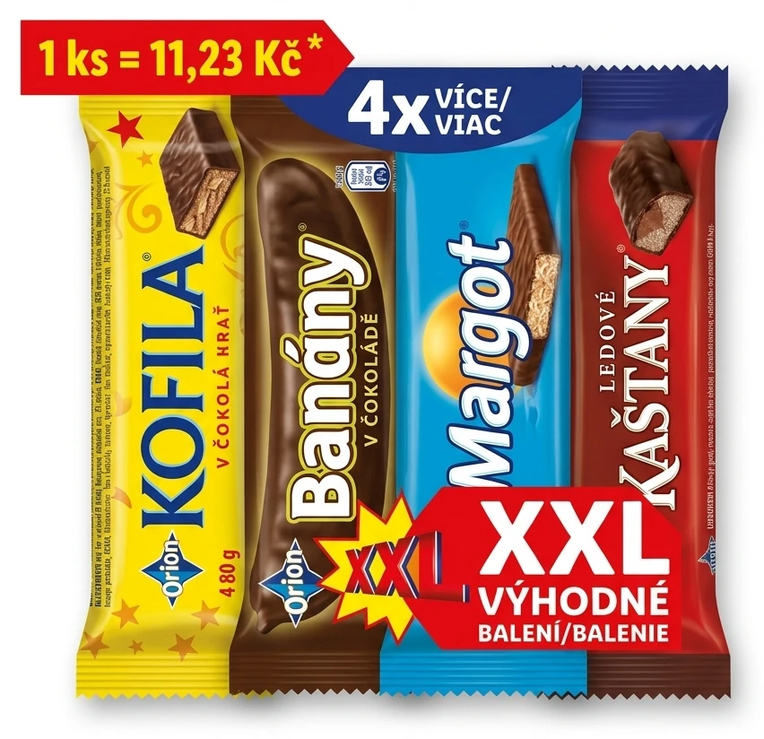 ORION Margot / Kofila / Banány v čokoládě / Ledové kaštany