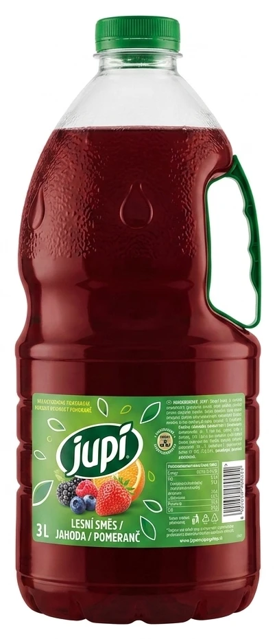 JUPÍ Sirup lesní směs/jahoda/pomeranč