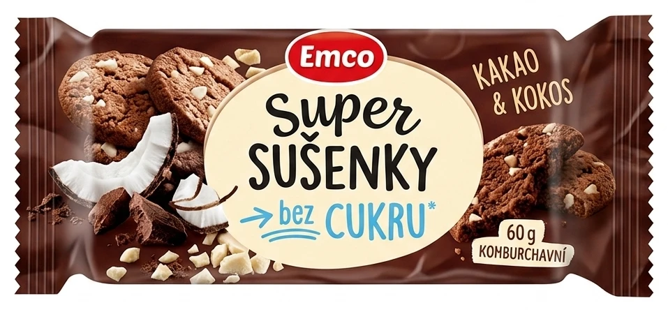 EMCO Super sušenky kakao a kokos
