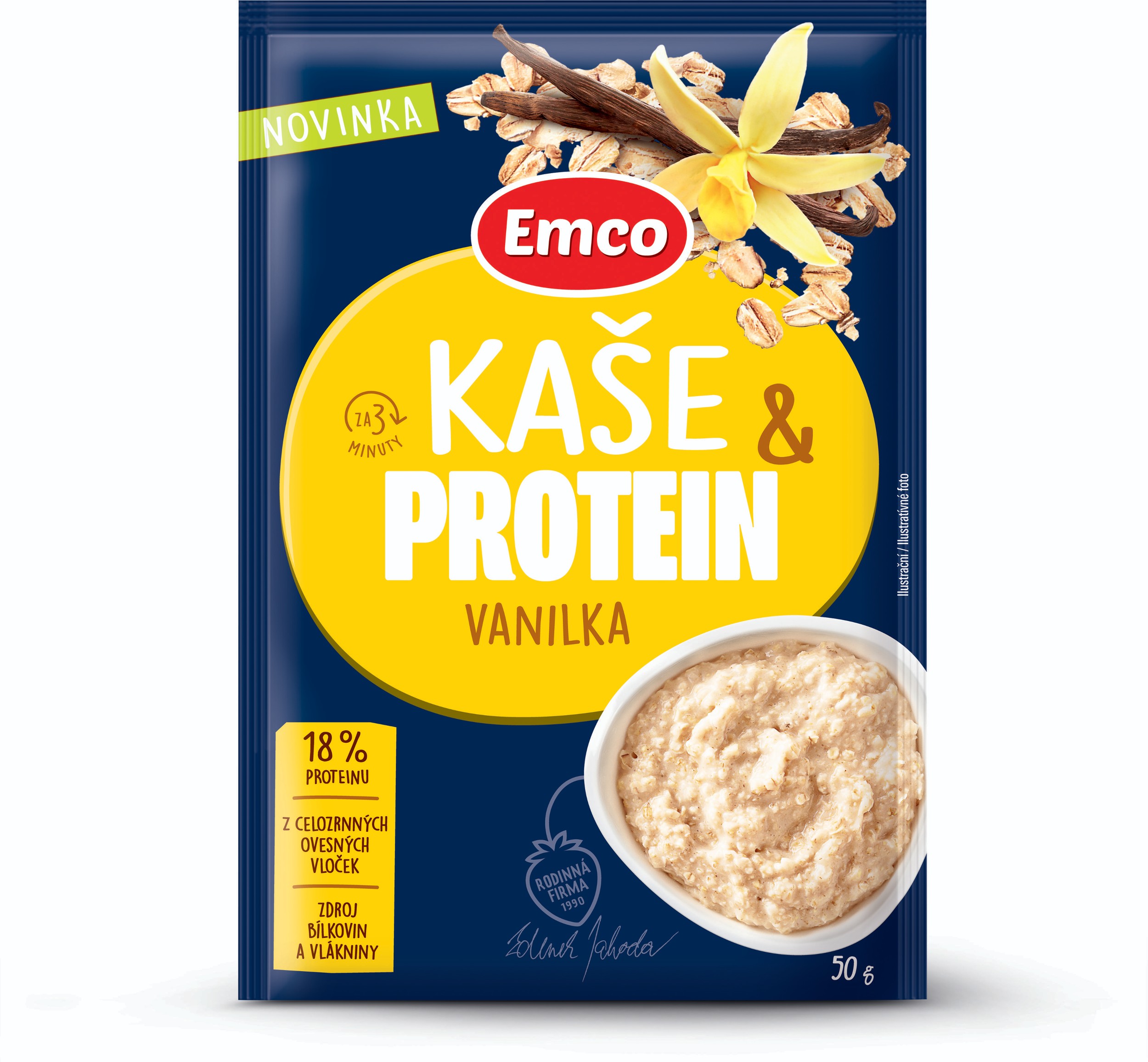 Emco Kaše proteinová vanilková 50g