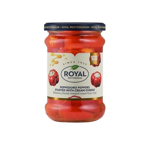 Royal Červené cherry papričky plněné smetanovým sýrem (Peppedoro) 250g