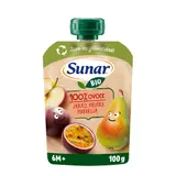 Sunar BIO ovocná kapsička  Jablko, hruška, marakuja 6m+, 100g
