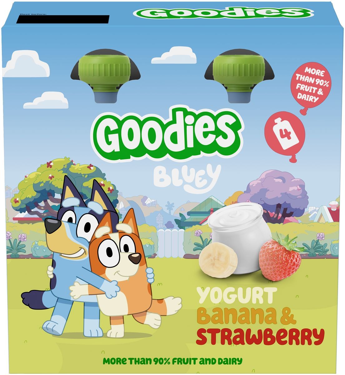 Goodies Kapsička Bluey jogurt banán & jahoda 4x100g