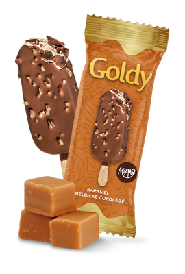Miamo GOLDY smetana-karamel v belgické čokoládě s arašídy