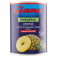 Giana Ananas plátky v ananasové šťávě 565g