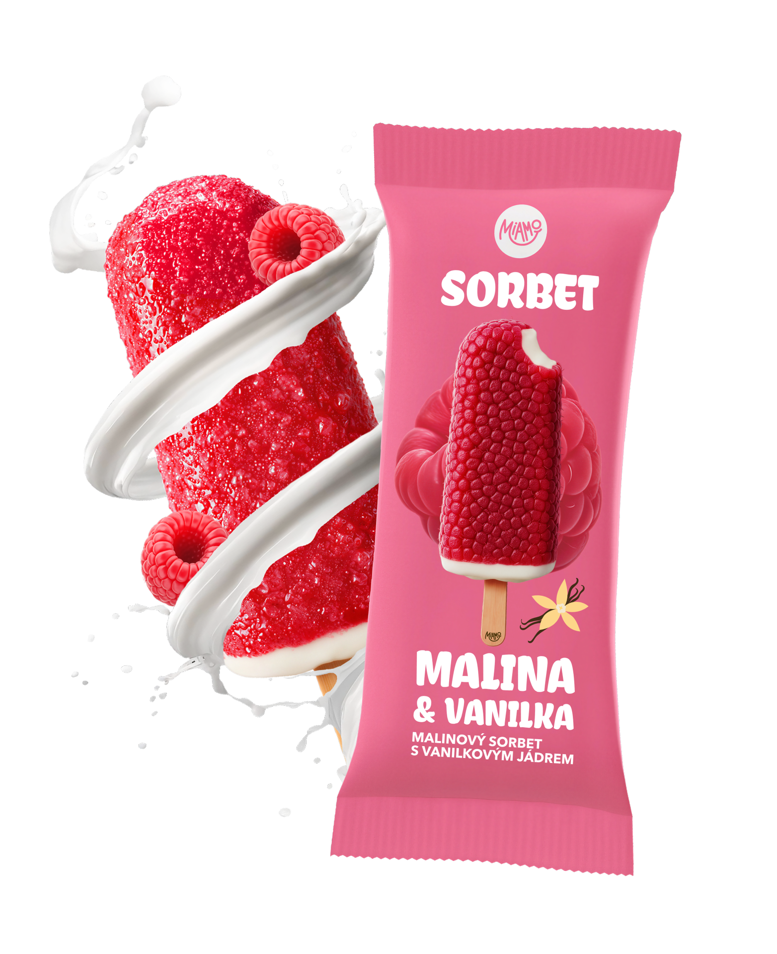 Miamo Sorbet malina & vanilka