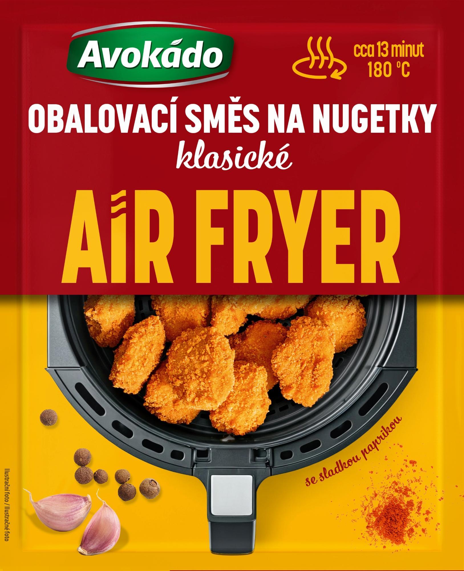 Avokádo Air fryer Obalovací směs na nugetky klasické