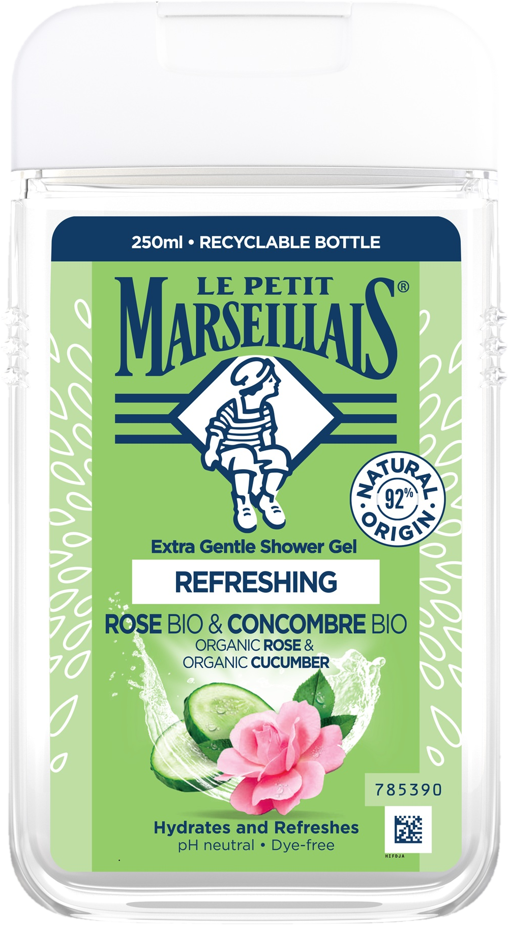 Le Petit Marseillais BIO Sprchový gel růže & okurka