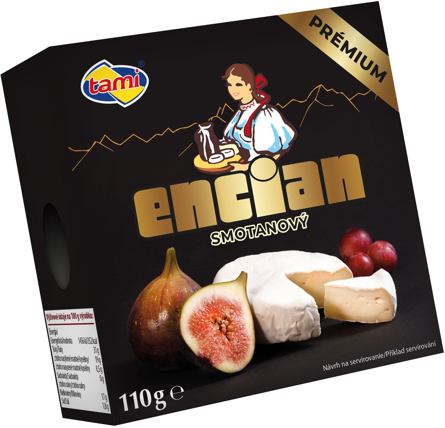 Tami Camembert Encián prémium smetanový sýr 110g