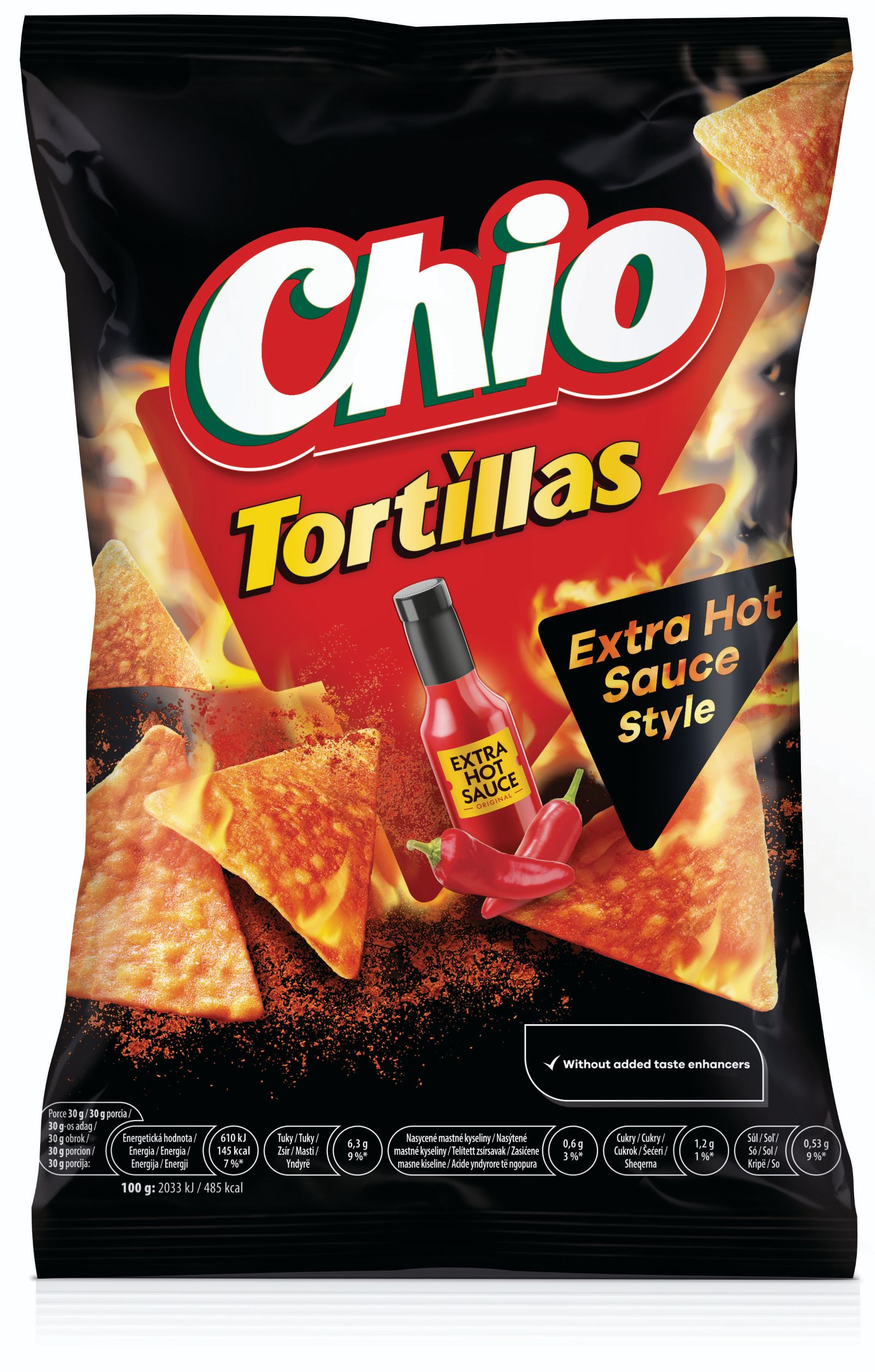 Chio Tortillas Extra hot sauce 110g